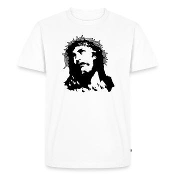 Jesus UK eu - Men's Premium Organic T-Shirt - white - Front - Nico (187cm)