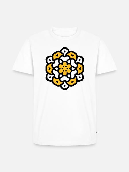 Flower Flower Mandala - Men's Premium Organic T-Shirt - white