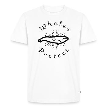 Whales protect - T-shirt Premium bio Homme - blanc - Devant - Nico (187cm)