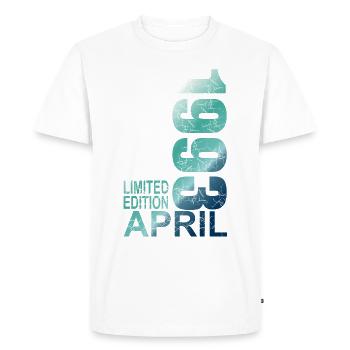 Limited Edition 30th birthday 1993 April born - Men's Premium Organic T-Shirt - white - Front - Nico (187cm)
