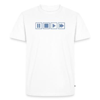 Magnétophone à cassettes rétro TV Nostalgia - T-shirt Premium bio Homme - blanc - Devant - Nico (187cm)