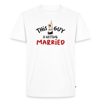This guy is getting married / black - Men's Premium Organic T-Shirt - white - Front - Nico (187cm)