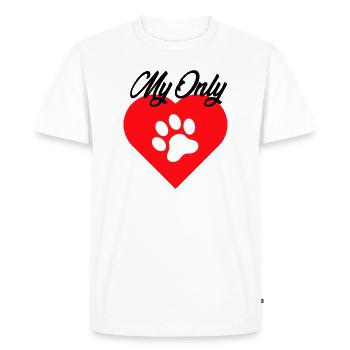 MON SEUL AMOUR CHIEN ANIMAL DE COMPAGNIE 2 1 - T-shirt Premium bio Homme - blanc - Devant - Nico (187cm)