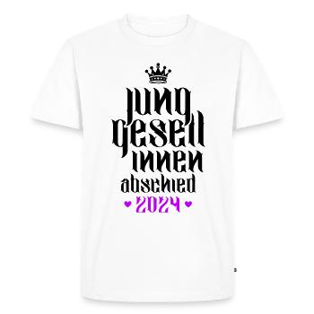 Enterrement de vie de garçon 2024 enterrement de vie de jeune fille - T-shirt Premium bio Homme - blanc - Devant - Nico (187cm)