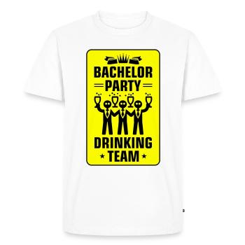 Enterrement de vie de garçon Équipe de beuverie Jga - T-shirt Premium bio Homme - blanc - Devant - Nico (187cm)