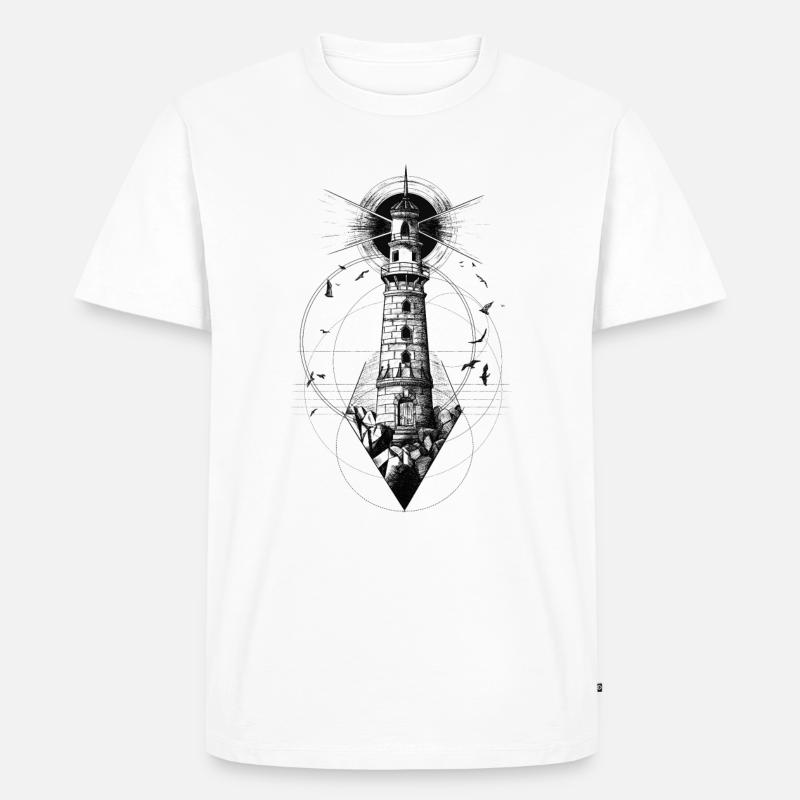 Steadfast Like A Lighthouse - Männer Premium Bio T-Shirt - Weiß