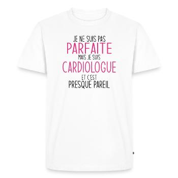 Humor and Pride Design for Women Doctors - Men's Premium Organic T-Shirt - white - Front - Nico (187cm)