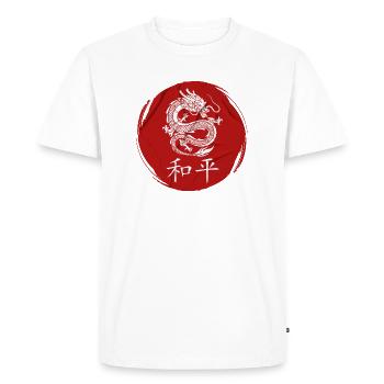 Dragon de la paix au Japon - T-shirt Premium bio Homme - blanc - Devant - Nico (187cm)