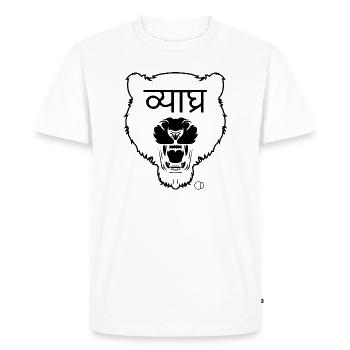 tiger stil sanskrit by CD - Men's Premium Organic T-Shirt - white - Front - Nico (187cm)