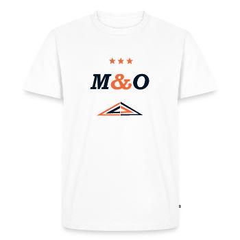 m&o star - Men's Premium Organic T-Shirt - white - Front - Nico (187cm)