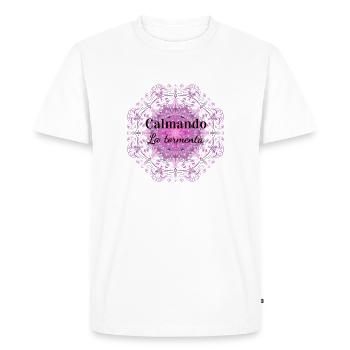 Calmer la tempête - T-shirt Premium bio Homme - blanc - Devant - Nico (187cm)