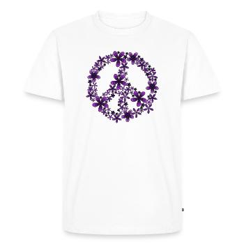Paix - T-shirt Premium bio Homme - blanc - Devant - Nico (187cm)