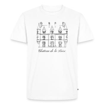 Château de la Loire France - Noir - T-shirt Premium bio Homme - blanc - Devant - Nico (187cm)