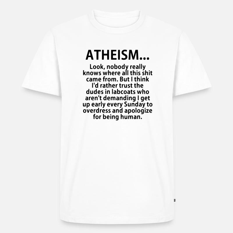 Atheism - Männer Premium Bio T-Shirt - Weiß