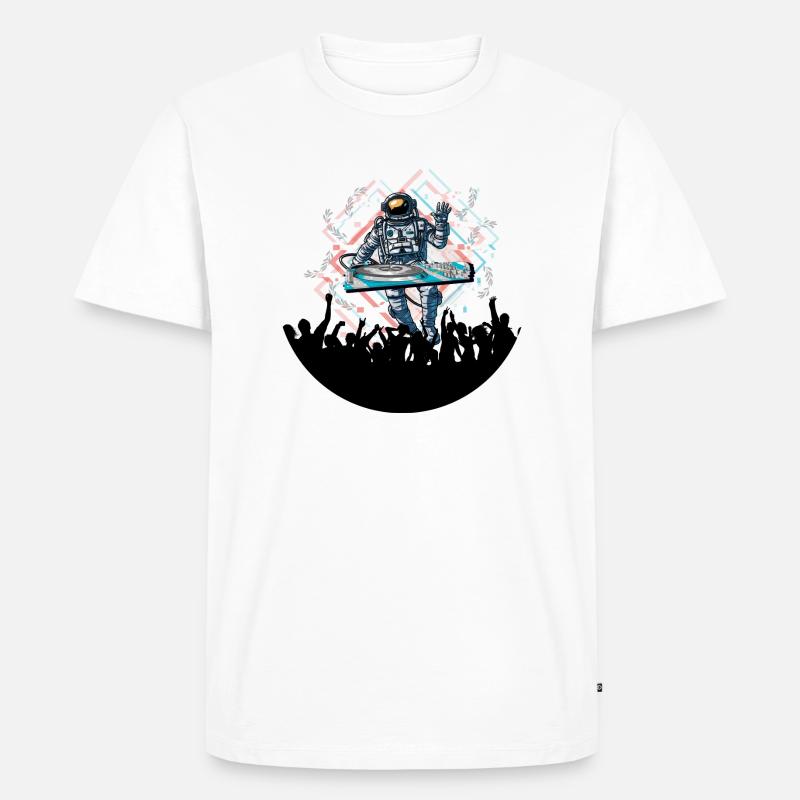 Dj - Männer Premium Bio T-Shirt - Weiß