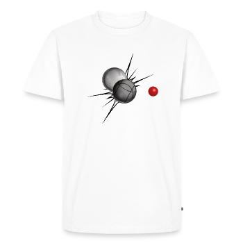 Boule balls au fer - Men's Premium Organic T-Shirt - white - Front - Nico (187cm)