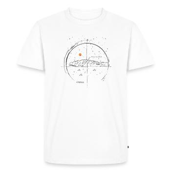 Circle Attersee - Men's Premium Organic T-Shirt - white - Front - Nico (187cm)