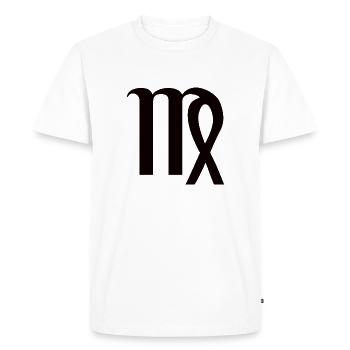Zodiac sign Virgo - Zodiac sign symbol - Men's Premium Organic T-Shirt - white - Front - Nico (187cm)
