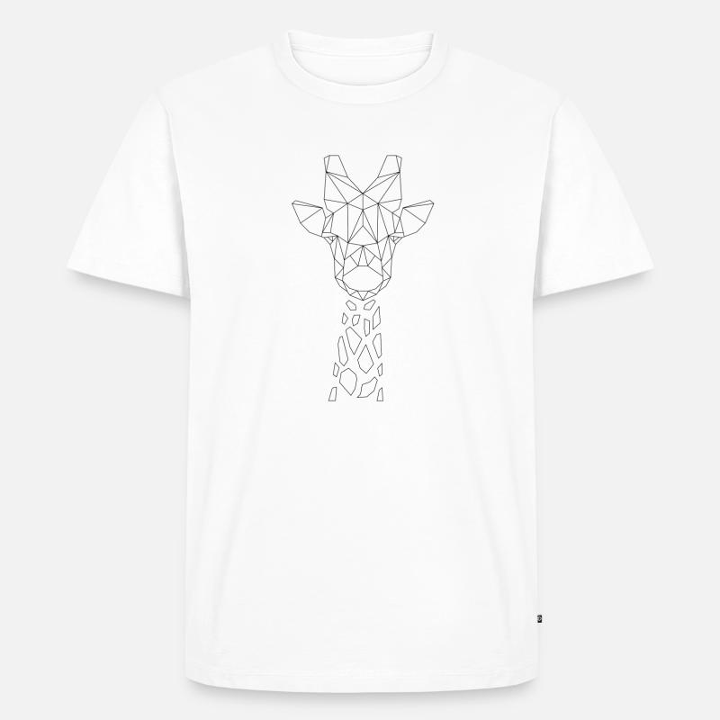 Giraffe - Männer Premium Bio T-Shirt - Weiß