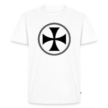 Maltese Cross Maltese Gift Cross Religion - Men's Premium Organic T-Shirt - white - Front - Nico (187cm)