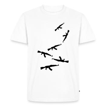 Rifle icon icon - Men's Premium Organic T-Shirt - white - Front - Nico (187cm)