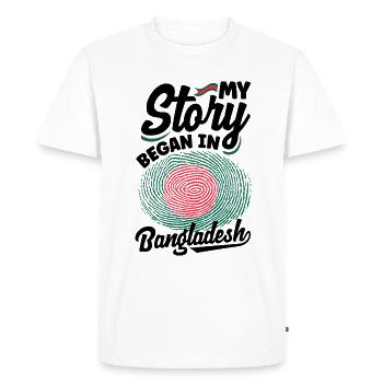 Bangladesh Bangladesh Citation du drapeau bangladais - T-shirt Premium bio Homme - blanc - Devant - Nico (187cm)