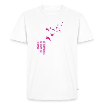 White Cross "Make Heaven Crowded" Design - Men's Premium Organic T-Shirt - white - Front - Nico (187cm)