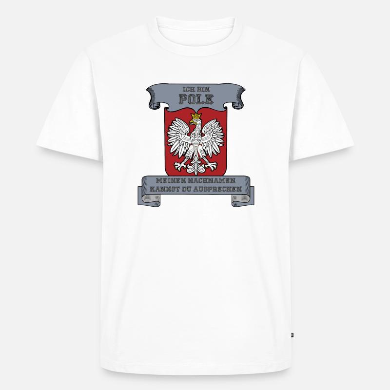 ich bin Pole - Männer Premium Bio T-Shirt - Weiß