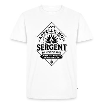 Appellez-moi Sergent, bande de Pi...N - T-shirt Premium bio Homme - blanc - Devant - Nico (187cm)