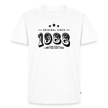 Original since 1988 - Men's Premium Organic T-Shirt - white - Front - Nico (187cm)