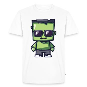 Zombie Halloween Cool - Men's Premium Organic T-Shirt - white - Front - Nico (187cm)