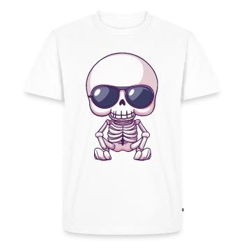 Zombie Halloween Skeleton Cool - Men's Premium Organic T-Shirt - white - Front - Nico (187cm)