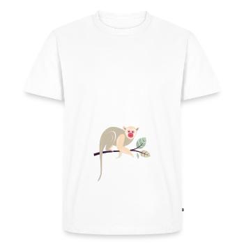 Pas mon cirque pas mes singes! - T-shirt Premium bio Homme - blanc - Devant - Nico (187cm)
