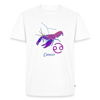 Zodiac sign Cancer, constellation Cancer, Crayfish - Men's Premium Organic T-Shirt - white - Front - Nico (187cm)