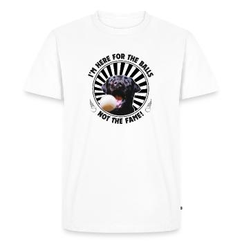 Je suis là pour les bals ! - T-shirt Premium bio Homme - blanc - Devant - Nico (187cm)