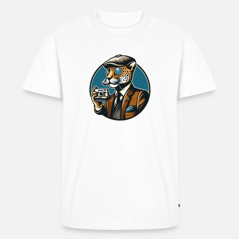 PAPI JAGUAR - Männer Premium Bio T-Shirt - Weiß