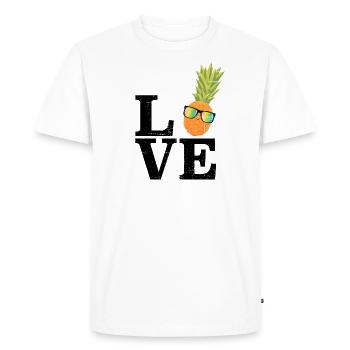 Love Love Pineapple Rainbow Sunglasses Summer - Men's Premium Organic T-Shirt - white - Front - Nico (187cm)