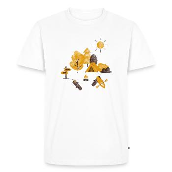 Nature Camping - Men's Premium Organic T-Shirt - white - Front - Nico (187cm)