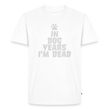dans les années de chien Mort - T-shirt Premium bio Homme - blanc - Devant - Nico (187cm)