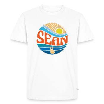 Sean Shirt Vintage Sunset Sean Groovy Tie Dye - Men's Premium Organic T-Shirt - white - Front - Nico (187cm)