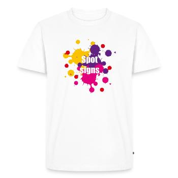 spot Signs - T-shirt Premium bio Homme - blanc - Devant - Nico (187cm)