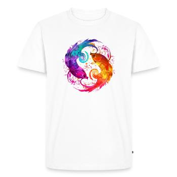 The and the fish - Men's Premium Organic T-Shirt - white - Front - Nico (187cm)