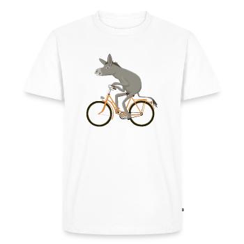 Drahtesel, orange - T-shirt Premium bio Homme - blanc - Devant - Nico (187cm)
