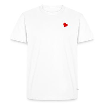 Pour ta Santé, suce au moins - T-shirt Premium bio Homme - blanc - Devant - Nico (187cm)