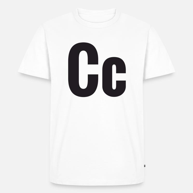 Buchstabe C - Männer Premium Bio T-Shirt - Weiß