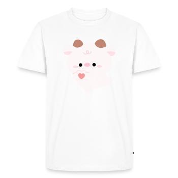 Vache d’amour - T-shirt Premium bio Homme - blanc - Devant - Nico (187cm)