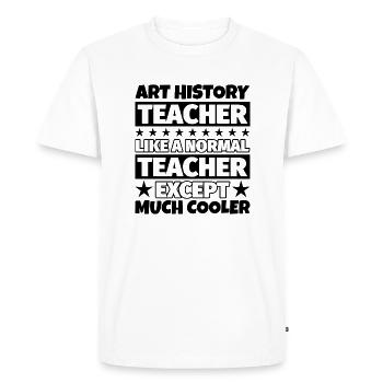 Cadeau pour professeur d’histoire de l’art - T-shirt Premium bio Homme - blanc - Devant - Nico (187cm)