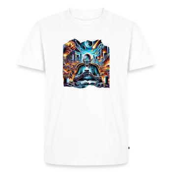 Smombie - Männer Premium Bio T-Shirt - Weiß - Vorne - Nico (187cm)