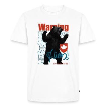 Beware of bears, warning - Men's Premium Organic T-Shirt - white - Front - Nico (187cm)