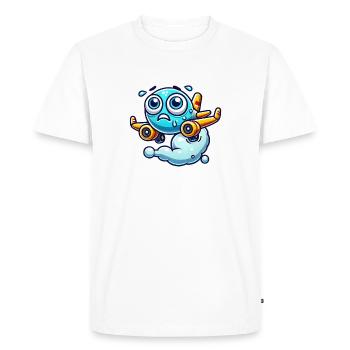 Avion ✈️😃 heureux - T-shirt Premium bio Homme - blanc - Devant - Nico (187cm)